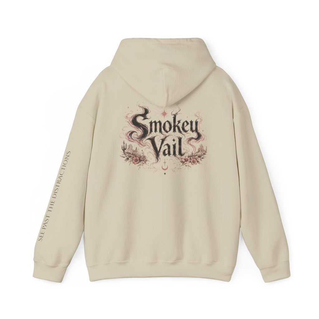 Inspirational Hoodie — "See Past the Smokey Vail" Motivational Quote Hooded Sweatshirt