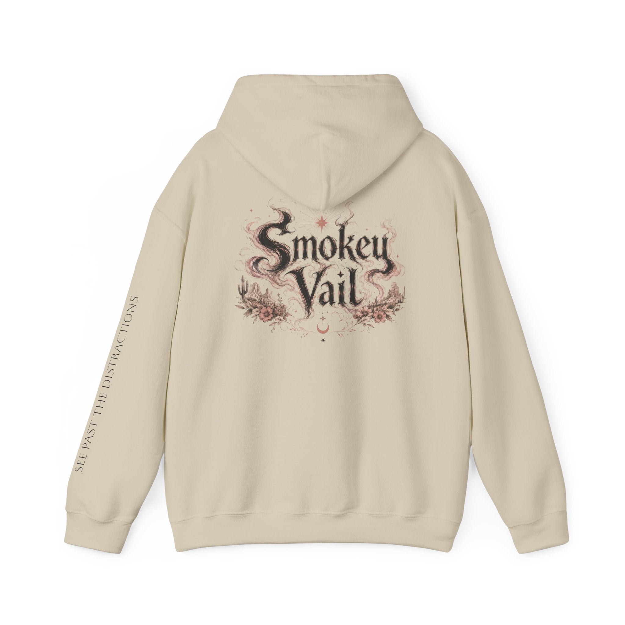 Inspirational Hoodie — "See Past the Smokey Vail" Motivational Quote Hooded Sweatshirt