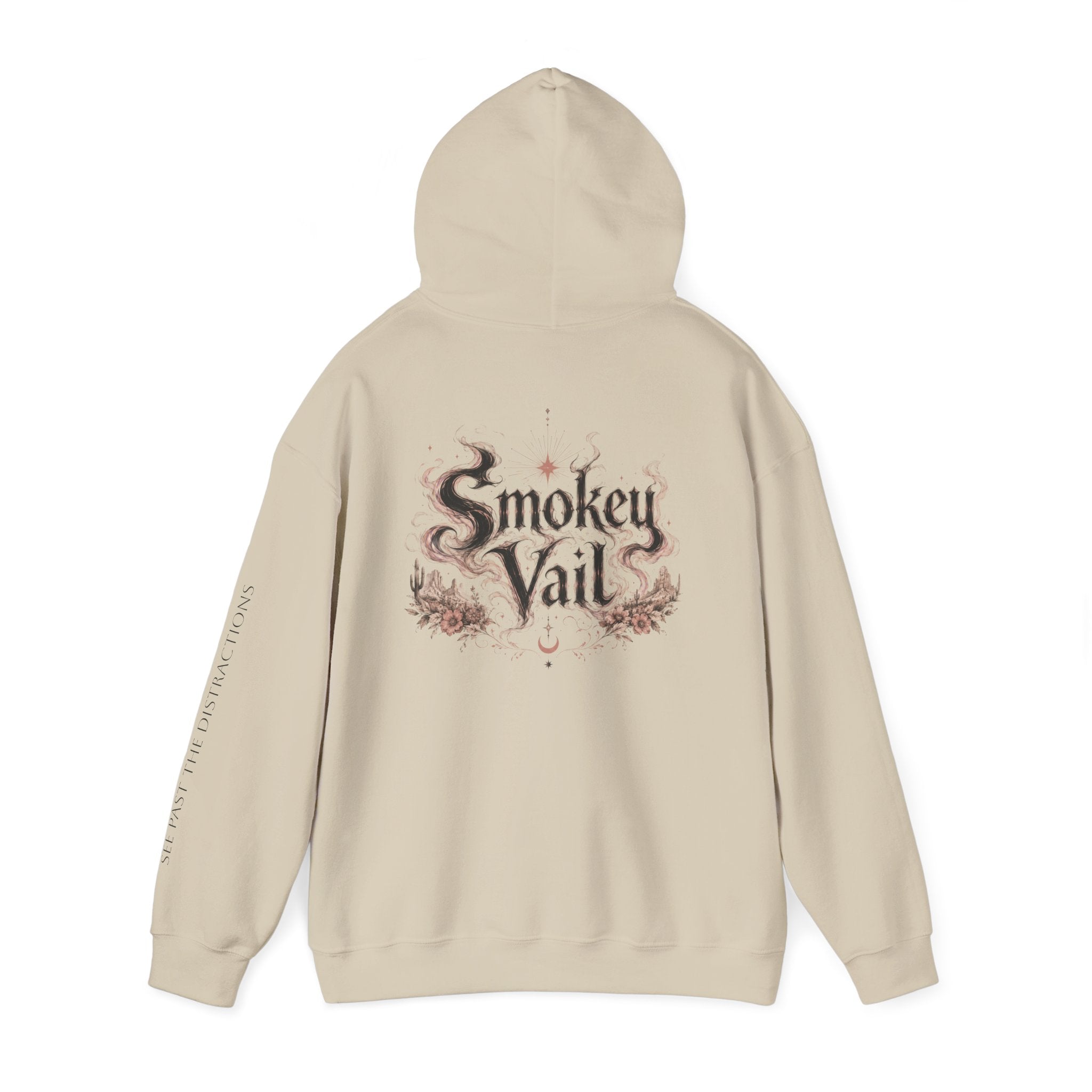Inspirational Hoodie — "See Past the Smokey Vail" Motivational Quote Hooded Sweatshirt