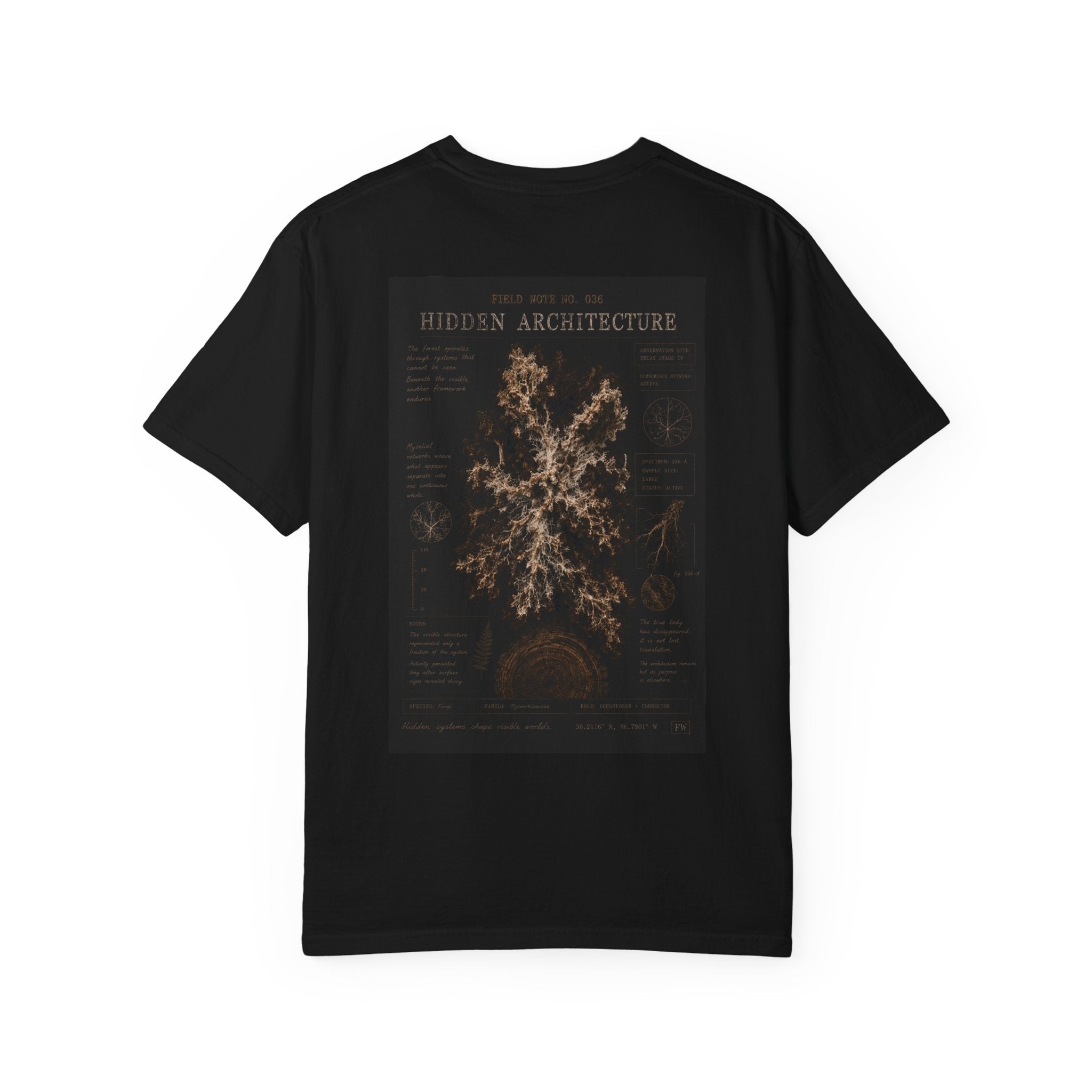 Mycelium Network T-Shirt — "mycelium network is the hidden architecture of our natural world"