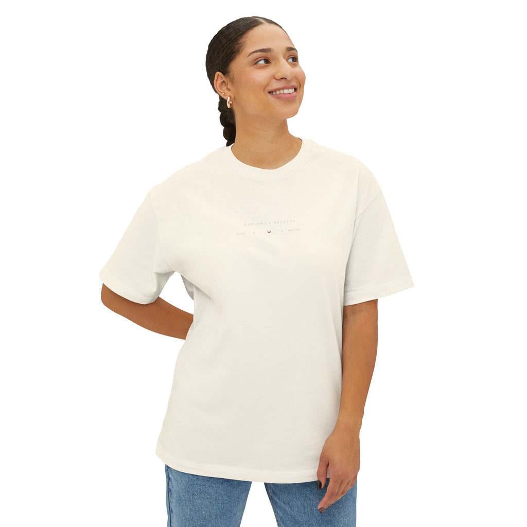 Wander Within to Journey Forward Tee — Inspirational Oversized Boxy T-Shirt