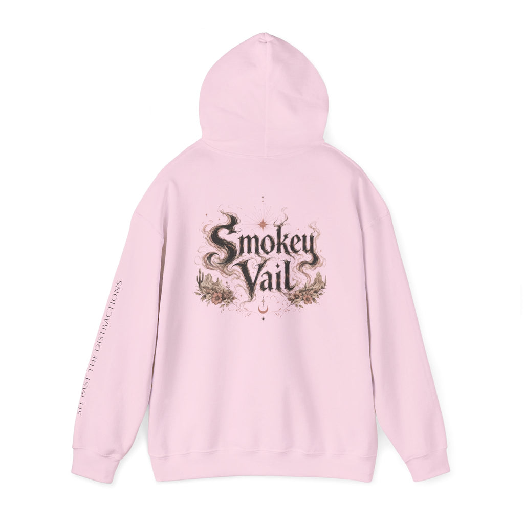 Inspirational Hoodie — "See Past the Smokey Vail" Motivational Quote Hooded Sweatshirt